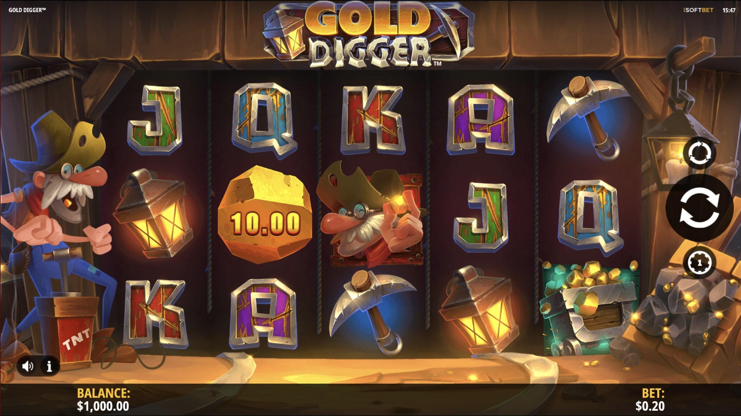Видео-слоты «Gold Digger» — золотая лихорадка в казино 1xBet